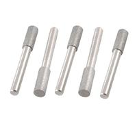 sourcing map 5Pcs diamant queue Tête cylindrique monté fichier Points 8mmx20mmx6mm