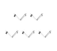 sourcing map 5pcs Double Bouton Kayak Pagaie Ressort Clip 51mm x 5.8mm 65Mn Ressort Acier V-Formé Solide Soulevage Téléscopique Verrouillage Tube Pôle Clips pour Parapluie Camping, Argenté