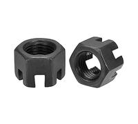 sourcing map 5pcs Écrous Hexagonaux Fendu Carbone Acier Hexagone Écrou M14x1.5mm