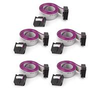 sourcing map 5pcs FC8P 8-Pin IDC Douille Extension Câbles en Nappe Plate 40cm 16 Pouces