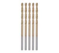 sourcing map 5pcs Foret Hélicoïdal Bits 1.9mm Titane Enduit (HSS-E) M42 Haute Vitesse Acier 8% Cobalt Droit Tige pour Inox Acier Aluminium Alliage Métal