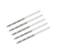 sourcing map 5pcs Foret Hélicoïdal Mèche Diamant 1.7mm en Acier Rapide HSS pour Verre Coquillages Pierre Carrelage