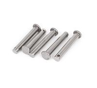 sourcing map 5pcs Goupilles à épaulement M8 x 50mm Cheville Tête Plate Acier Inoxydable Rond Axes De Chape