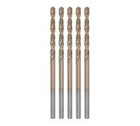 sourcing map 5pcs Hélicoïdal Perceuse Bits 2.3mm Titane Enduit (HSS-E) M42 Haute Vitesse Acier 8% Cobalt Droit Tige pour Inox Acier Aluminium Alliage Métal