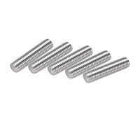 sourcing map 5pcs M10 x 40mm Tige Filetée Entièrement 304 Inox Acier Droite Main Filetage M10-1,5 Filetage Pas