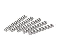 sourcing map 5pcs M10 x 70mm Tige Filetée Entièrement 304 Inox Acier Droite Main Filetage M10-1,5 Filetage Pas
