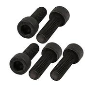sourcing map 5pcs M10x30mm Vis Filetage à Gauche Six Pans Creux Boulon Noir 12,9 Classe