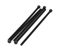 sourcing map 5pcs M4x110mm Vis à Six Pans Creux Tête Hexagonale Boulon Vis Moleté Entièrement Fileté Noir
