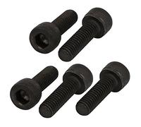 sourcing map 5pcs M5x16mm Vis Filetage à Gauche Six Pans Creux Boulon Noir 12,9 Classe