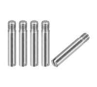 sourcing map 5Pcs M6 x 35mm Goupille Cylindrique Fendue en Acier Inoxydable 304, Goupille de Localisation à Filetage Externe pour Armoires de Meubles