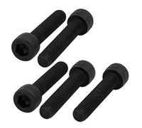 sourcing map 5pcs M6x30mm Vis Filetage à Gauche Six Pans Creux Boulon Noir 12,9 Classe