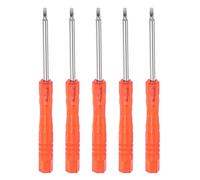 sourcing map 5pcs Mini Fente Tournevis, 2mm Plat Tête pour Montre Lunettes Électronique Réparation (Rouge)