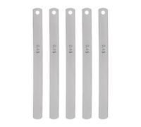 sourcing map 5pcs Mn Acier Pasteur Jauge 0.45mm Épaisseur 150mm Longueur Métrique Remplissage Épaisseur Jauge Écart Mesure Outil Simple Lame