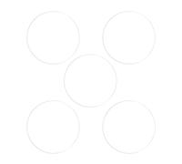 sourcing map 5pcs Montre Verre Écran Protecteurs 22mm Doux TPU Anti-rayures HD Clair Haute Définition Rond Montre Intelligente Écran Protection Film