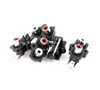 sourcing map 5pcs PCB Support 2 Positions Stereo Audio Vidéo Jack RCA Connecteur Femelle