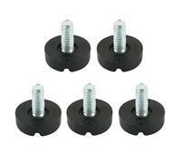 sourcing map 5pcs Pieds de Nivellement Meuble Réglable Pied Réglable | M6 x 20 mm Filetage Base de 20 mm, Patin de Meuble Jambe Pied de Table Chaise Base Protection Plancher