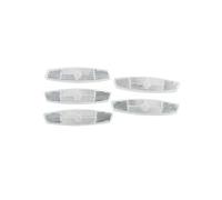 sourcing map- 5pcs plastique blanc réfléchissant réflecteur avertissement Vélo 10,7x2,7x1,3cm