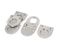 sourcing map 5pcs Poignée Encastré pour Placard Tiroir armoire Anneau Bouton Ton Argent