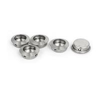 sourcing map 5pcs Poignées encastré rondes en métal de 35 mm de diamètre pour porte coulissante de meuble
