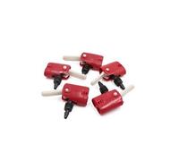 sourcing map- 5pcs Pompe Double tête Flex Buse Connecteur Adaptateur pour vélo, Rouge
