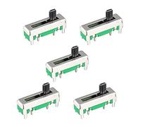 sourcing map 5pcs Potentiomètre Glissière Résistance Variable Mélangeur 18mm Droit Potentiomètre à Curseur Coulissant B102 B1K Ohm Linéaire Unique pour Atténuation Réglage