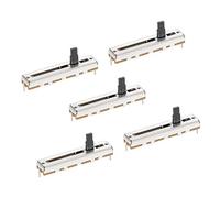 sourcing map 5pcs Potentiomètre Glissière Résistance Variable Mélangeur 45mm Droit Potentiomètre à Curseur Coulissant B10K Ohm Linéaire pour Atténuation Réglage