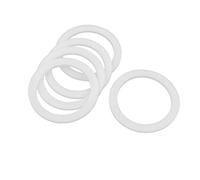 sourcing map 5Pcs Rondelles PTFE Plat Joint Étanchéité pour Robinet Tuyau Blanc 45mm OD 35mm Id 2mm Épaisseur