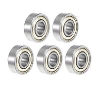 sourcing map 5pcs Roulement à Billes à Gorge Profonde 6x15x5mm 696ZZ Roulement ABEC-3 Double Blindage
