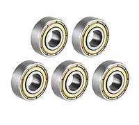 sourcing map 5pcs Roulement à Billes à Gorge Profonde Acier Carbone | 696Z Double Bouclier 696-2Z 1080096, 6mmx15mmx5mm