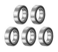 sourcing map 5Pcs Roulements à Billes à Gorge Profonde MR117-2RS 7x11x3mm en Acier Chromé Roulement Miniature à Double Étanchéité Roulements de Précision, P6 (Abec 3)