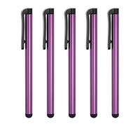 sourcing map 5pcs Stylet Stylos pour Écrans Tactiles Universel Capacitif Stylet Crayon Sensibilité pour Téléphone Tablette Tout Capacitif Écran Tactile Dispositif, Violet