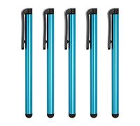 sourcing map 5pcs Stylet Stylos pour Écrans Tactiles Universel Capacitif Stylet Crayon Sensibilité pour Téléphone Tablette Tout Capacitif Écran Tactile Dispositif, Clair Bleu