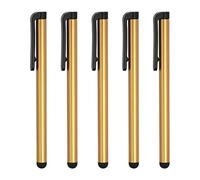 sourcing map 5pcs Stylet Stylos pour Écrans Tactiles Universel Capacitif Stylet Crayon Sensibilité pour Téléphone Tablette Tout Capacitif Écran Tactile Dispositif, Doré