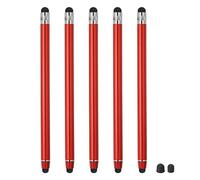 sourcing map 5pcs Stylet Stylos pour Tactile Écrans avec 2 Extra Conseils Capacitif Stylet Universel Tablette Stylo Sensibilité Précision, Rouge