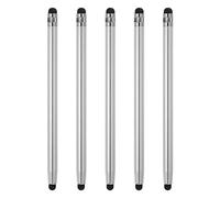 sourcing map 5pcs Stylet Stylos pour Tactile Écrans Capacitif Stylet Universel Tablette Stylo Sensibilité Précision, Argent