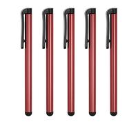 sourcing map 5pcs Stylet Stylos Universel Capacitif Red | pour Écrans Tactiles, Stylet Crayon Sensibilité pour Téléphone Tablette, Tout Capacitif Écran Tactile Dispositif