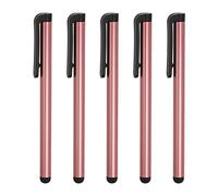 sourcing map 5pcs Stylet Stylos Universel Capacitif Rose | pour Écrans Tactiles, Stylet Crayon Sensibilité pour Téléphone Tablette, Tout Capacitif Écran Tactile Dispositif
