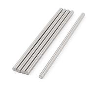 sourcing map 5pcs tige en métal 4mmx100mm barre ronde solide pour modèle bricolage RC