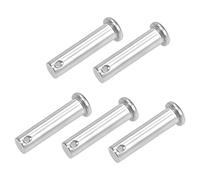 sourcing map 5Pcs Trou Unique Goupille Blocage 10mm x 40mm Blocage Goupille | 304 Acier Inoxydable, Tête Plate