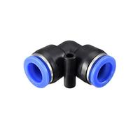 sourcing map 5pcs Tube coudé raccord 12mm ou 15/32" od Pression verrouillage Bleu