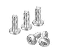 sourcing map #6-32x3/8" Poêle Tête Machine Vis, 304 Inox Acier 18-8 Vis, Phillips Lecteur, Entièrement Fileté, Lumineux Finition, Paquet de 25