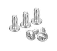 sourcing map #6-32x5/16" Poêle Tête Machine Vis, 304 Inox Acier 18-8 Vis, Phillips Lecteur, Entièrement Fileté, Lumineux Finition, Paquet de 50