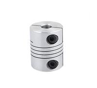 sourcing map 6.35mm à 8mm Accouplement d'arbre 25mm Longueur 20mm Diamètre Coupleur de moteur pas à pas Connecteur de joint en alliage d'aluminium pour imprimante 3D CNC Machine DIY Encodeur