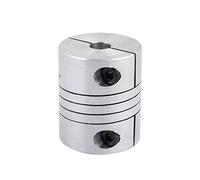 sourcing map 6.35mm à 8mm Accouplement d'arbre 30mm Longueur 25mm Diamètre Coupleur de moteur pas à pas Connecteur de joint en alliage d'aluminium pour imprimante 3D CNC Machine DIY Encodeur