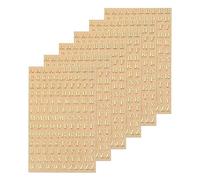 sourcing map 6 Feuilles Lettre Résine Autocollants 3D Petit A à Z Or Mini Alphabet Autocollant Métallique Étincelle Alliage Majuscule pour Résine Ongle Créacollage 3mm