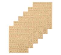 sourcing map 6 Feuilles Lettre Résine Autocollants 3D Petit A à Z Or Mini Alphabet Autocollant Métallique Étincelle Alliage Minuscule pour Résine Ongle Créacollage 3mm