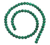 sourcing map 60 Perles de Pierre Naturelle de 6 Mm En Malachite Verte Pour la Fabrication de Bracelets, Colliers Et Bijoux DIY