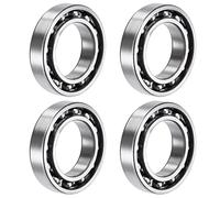 sourcing map 6009 Profonde Gorge Billes Roulements 45mm Alésage 75mm Diamètre Externe 16mm Épais C3 Ouvert Type Chromé Acier 4pcs