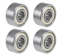 sourcing map 608-10ZZ Rainure Profonde Roulement Billes 8mm Interne Dia 22mm OD 10mm Alésage Double Blindé Chrome Acier Z2 4Pcs