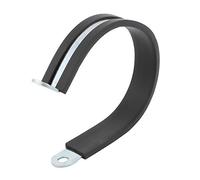 sourcing map 60mm Dia Caoutchouc Ligne R Forme Zingué Tuyau Clip tuyau Agrafe Câble